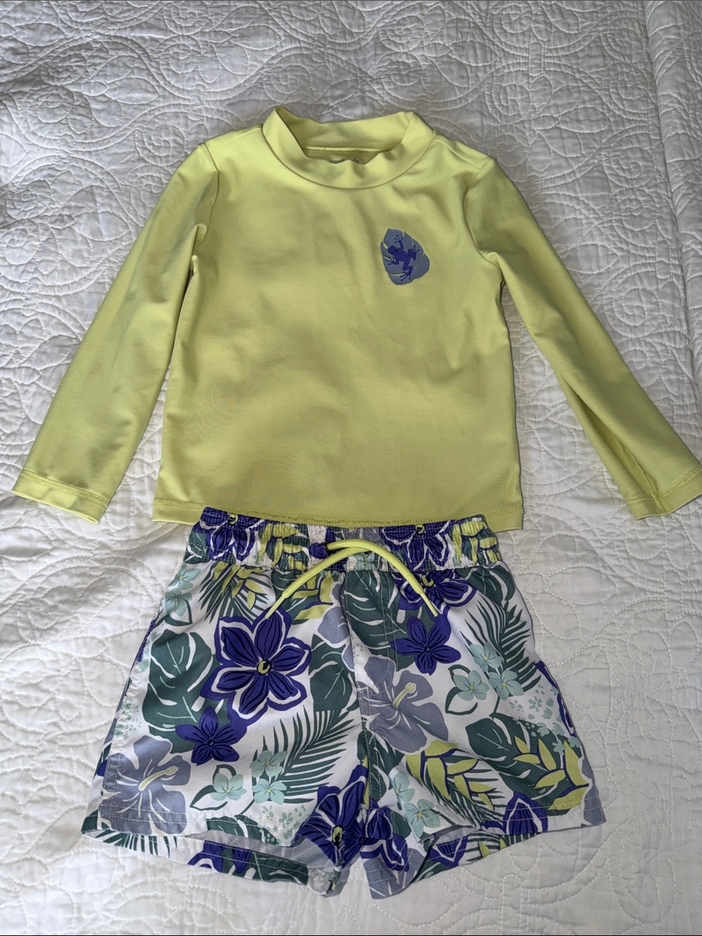 Toddler Rashguard and Swim Trunks -3T